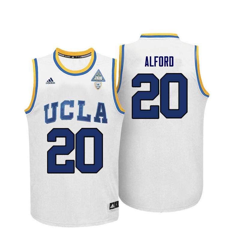 Men UCLA Bruins #20 Bryce Alford College Basketball Jerseys-White